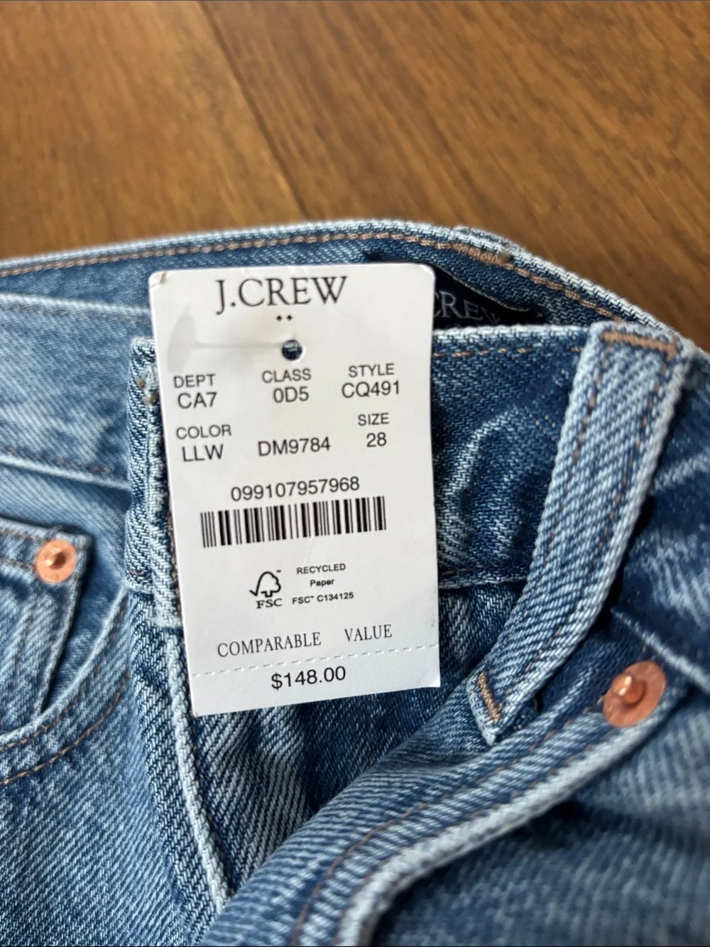 NEW J.Crew 90’s vintage baggy jeans Size 28 #denim 100% cotton